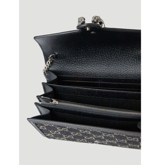 Gucci Dionysus GG Mini Shoulder Bag Cotton Black Denim Handbag Purse Italy NEW - Picture 11 of 12